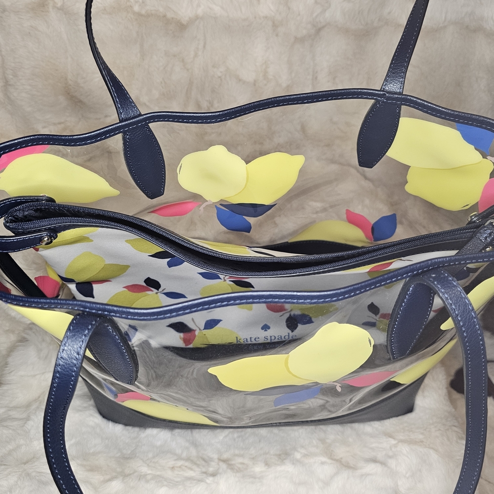 Kate Spade Navy and Multicolor Leaf Tote - Picture 2 of 2